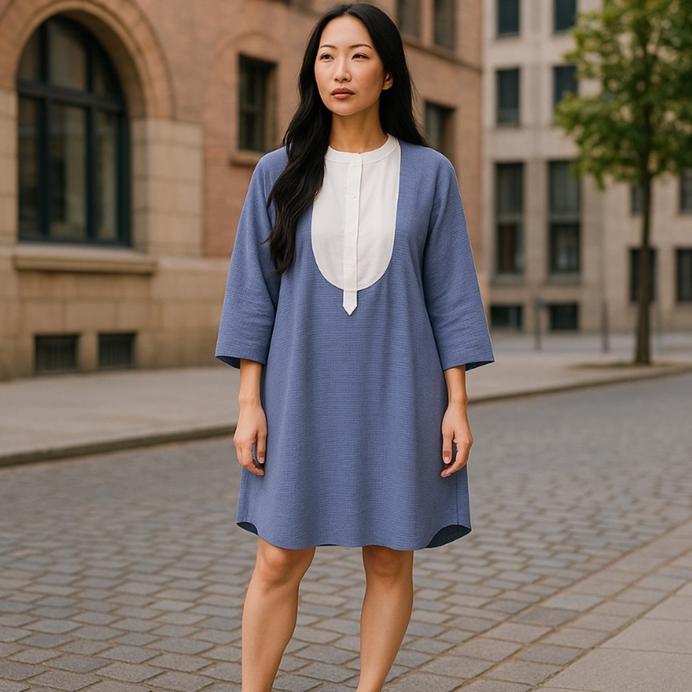 Boy. By Band of Brothers Pyjama shirt in Blue & White | Size S